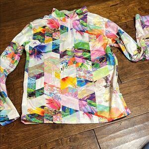Obermeyer Youth Multicolor Half-Zip Top, size S/6-7